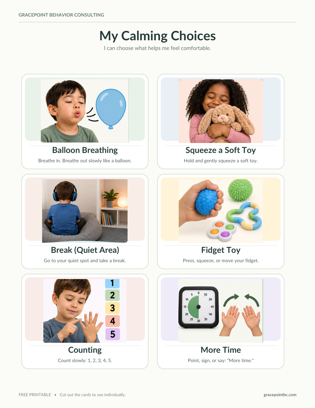 My Calming Choices